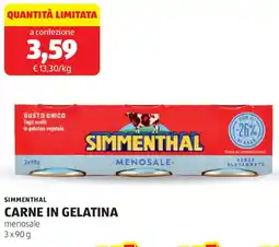 ALDI Simmenthal carne in gelatina offerta