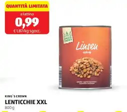 ALDI King's crown lenticchie XXL offerta