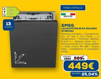 Euronics Lavastoviglie da incasso st381ceu offerta
