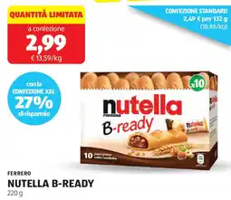 ALDI Ferrero nutella b-ready offerta