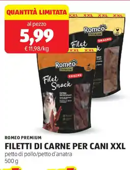 ALDI Romeo premium filetti di carne per cani XXL offerta