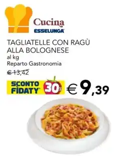 Esselunga Tagliatelle con ragù alla bolognese offerta