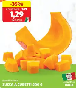 ALDI Regione che vai zucca a cubetti offerta