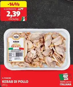 ALDI Il podere kebab di pollo offerta