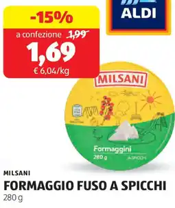 ALDI Milsani formaggio fuso a spicchi offerta