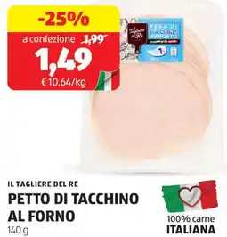 ALDI Il tagliere del re petto di tacchino al forno al forno offerta