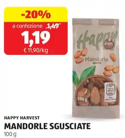 ALDI Happy harvest mandorle sgusciate offerta