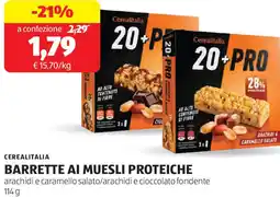 ALDI Cerealitalia barrette ai muesli proteiche offerta