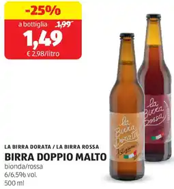 ALDI La birra dorata / la birra rossa birra doppio malto offerta