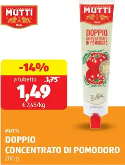 ALDI Mutti doppio concentrato di pomodoro offerta