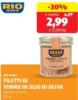 ALDI Rio mare filetti di tonno in olio di oliva offerta