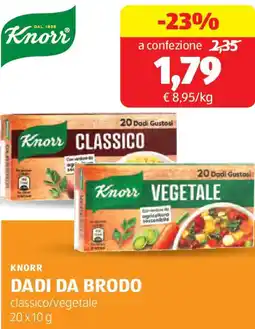 ALDI Knorr dadi da brodo offerta