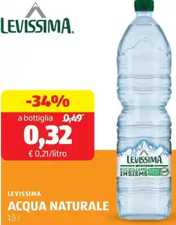 ALDI Levissima acqua naturale offerta