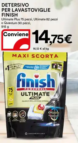 Ipercoop Detersivo per lavastoviglie FINISH offerta