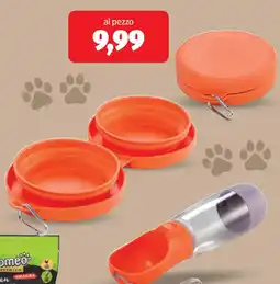 ALDI Romeo borraccia portatile/ciotole pieghevoli per cani offerta