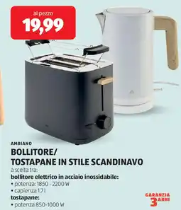 ALDI Ambiano bollitore/ tostapane in stile scandinavo offerta