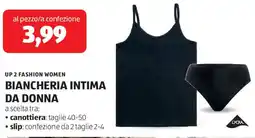 ALDI Up 2 fashion women biancheria intima da donna offerta