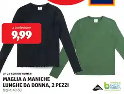 ALDI Up 2 fashion women maglia a maniche lunghe da donna, 2 pezzi offerta