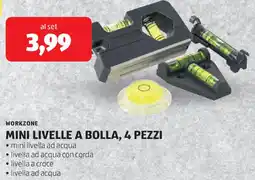 ALDI Workzone mini livelle a bolla, 4 pezzi offerta
