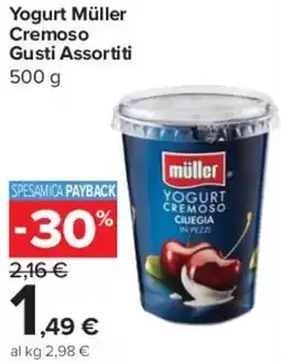 Carrefour Express Yogurt Müller Cremoso Gusti Assortiti offerta
