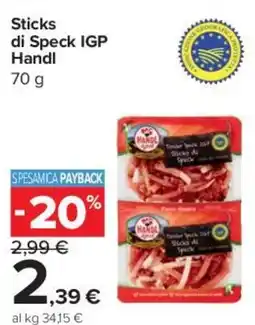 Carrefour Express Sticks di Speck IGP Handl offerta