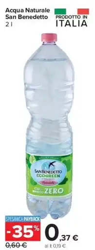 Carrefour Express Acqua Naturale San Benedetto offerta