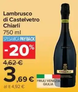 Carrefour Express Lambrusco di Castelvetro Chiarli offerta