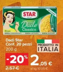 Carrefour Express Dadi Star Conf. 20 pezzi offerta
