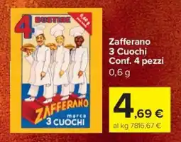 Carrefour Express Zafferano 3 Cuochi Conf. 4 pezzi offerta