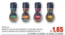 Vivo Supermercati Pepe d.a. bianco e salvia/nero e curcuma/ rosa e limone/verde e zenzero offerta
