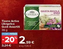 Carrefour Express Tisana Active L'Angelica Gusti Assortiti offerta