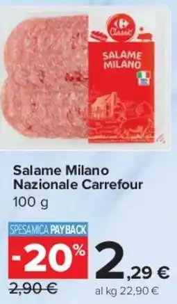 Carrefour Express Salame Milano Nazionale Carrefour offerta