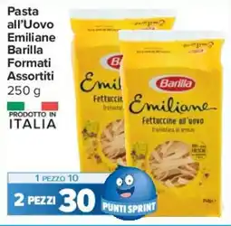 Carrefour Express Pasta all'Uovo Emiliane Barilla Formati Assortiti offerta
