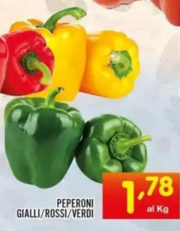 Centro Commerciale Discount Peperoni gialli/rossi/verdi offerta