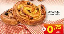 Centro Commerciale Discount Chiocciolina crema e uvetta offerta