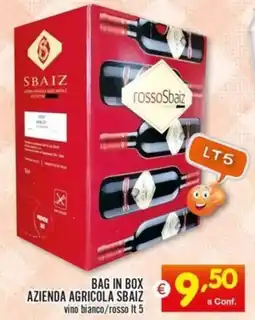 Centro Commerciale Discount Bag in box azienda agricola SBAIZ offerta