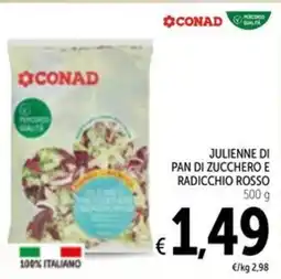 Spazio Conad Julienne di pan di zucchero e radicchio rosso offerta
