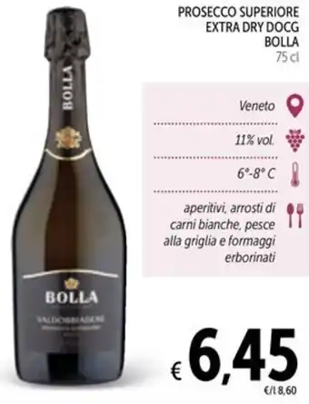 Spazio Conad Prosecco superiore extra dry DOCG BOLLA offerta