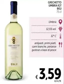 Spazio Conad Grechetto umbria IGT BIGI offerta