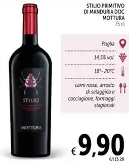Spazio Conad Stilio primitivo di manduria DOC MOTTURA offerta