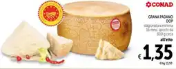 Spazio Conad Grana padano DOP offerta