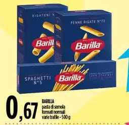 Ciro Amodio BARILLA pasta di semola formati normali varie trafile offerta