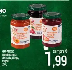 Ciro Amodio CIRO AMODIO confettura extra albicocche/ciliegie/ fragole offerta