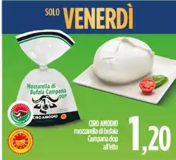 Ciro Amodio CIRO AMODIO mozzarella di bufala Campana dop all'etto offerta
