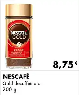 Iper Tosano NESCAFÈ Gold decaffeinato offerta