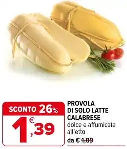 Iperal Provola di solo latte calabrese offerta