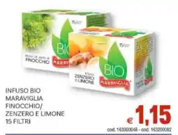 Vivo Supermercati Infuso bio maraviglia finocchio/ zenzero e limone 15 filtri offerta