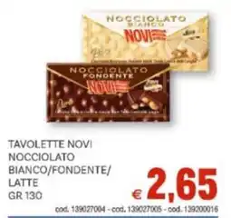 Vivo Supermercati Tavolette novi nocciolato bianco/fondente/ latte offerta