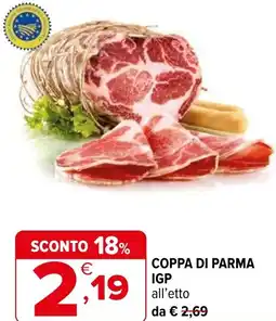 Iperal Coppa di parma igp offerta