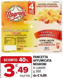Iperal Pancetta affumicata NEGRONI offerta